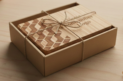 Business card with engraving. Plywood business card. Product Image 7