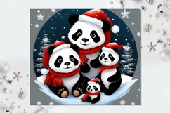 Christmas Panda | 6 Xmas Skinny Tumbler Sublimation Designs Product Image 5