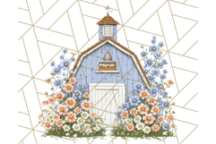 Vintage Cottagecore Barn PNG Clipart, Farmhouse Style Product Image 5