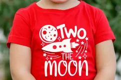Two The Moon Svg, 2nd Birthday Svg, Two Birthday Svg. Product Image 6