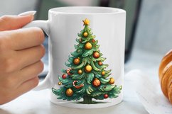 Watercolor Christmas tree clipart, Christmas tree Clipart Product Image 5