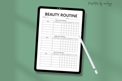 Simple Beauty Routine Tracker Editable Canva Template, Product Image 3