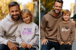 My father is my hero Papa svg, best dad ever svg, I love you Product Image 4