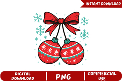 Christmas Ornament Balls Sublimation, Christmas Png Product Image 5
