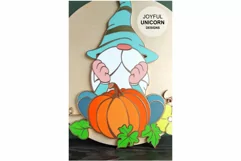 Fall Gnome Sign SVG | Harvest Gnome Door Hanger SVG file Product Image 4