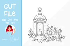 Easter SVG Line Art Cut File Product Image 1