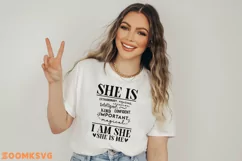 Woman Affirmation I Am She and She is Me SVG - Mom SVG, PNG Product Image 2