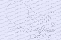 Valentines Day Welcome Sign SVG | Welcome Door Hanger SVG Product Image 2