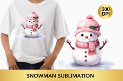 Christmas snowman clipart, snowman sublimation Product Image 1