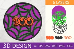 3d layered Halloween decor svg, Halloween laser cut Product Image 3