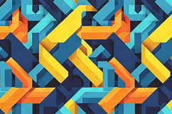 Bold Geometric Abstract Interlocking Pattern Texture Product Image 1