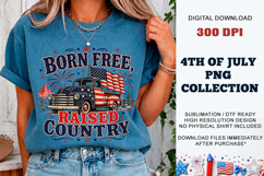 Born Free Raised Country PNG | Sublimation DTF Product Image 6