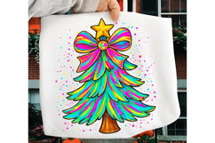 Colorful Coquette Pink Christmas Tree Merry and Bright Png Product Image 6
