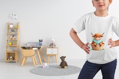 30 Cute Highland Cow in a Basket Clipart Product Image 5