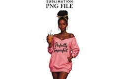 Motivational Melanin woman Sublimation PNG, Graphic Illustra Product Image 1