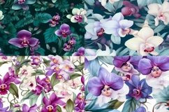 Boho Orchid Seamless Patterns - 300DPI Product Image 5