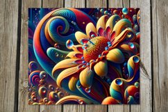 Flowers fantasy| 8 space skinny tumbler Sublimation designs Product Image 5
