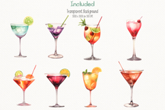 Colorful Cocktail 32 Cliparts Collection Product Image 5