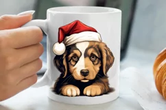 Christmas Peeking Dogs Clipart, Christmas PNG Product Image 5