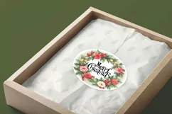 11 Round Christmas Stickers|Printable cutting PNG Product Image 6