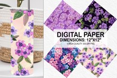 Verbena Flowers Seamless Pattern Digital paper Product Image 1