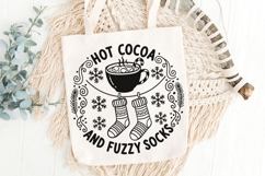 Hot Cocoa And Fuzzy Socks Svg, Christmas Hot Chocolate Svg. Product Image 6