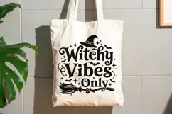 Witchy Vibes Only Svg, Halloween Witch Svg, Witch Hat Svg. Product Image 6