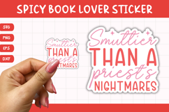 Printable Spicy Book Lover Sticker | Priest&#039;s Nightmares Product Image 1