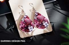 Valentines Day Teardrop Sublimation- Valentines Day Earring Product Image 1