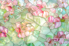 Floral Stained Glass Pastel Texture Background Product Image 1