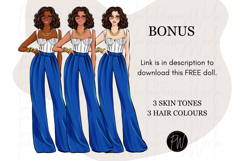 Fashion Girls 57 Hand Drawn clipart png Product Image 5