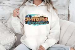 Florida State PNG, Vintage Sunshine State Beach Sublimation Product Image 5