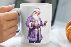 Christmas Purple Santa Claus Sublimation, Christmas PNG Product Image 5