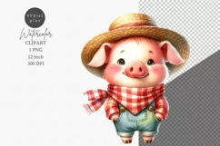 Farm animals clipart, Pig clipart, Cute animals Product Image 1