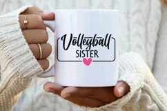 Volleyball sister svg, SVG files for cricut, laser cut files Product Image 4