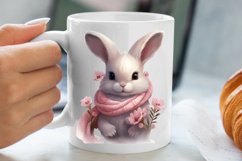 Cute Pink Christmas Animals Clipart Sublimation Product Image 5