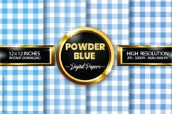Polar Blue Gingham Digital Papers 04 Variations Product Image 1