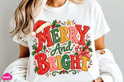 Merry and Bright PNG, Preppy Merry Coquette Christmas PNG Product Image 5