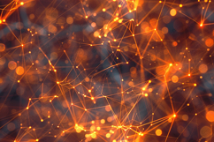 Glowing Abstract Network Light Background with Orange Lines Product Image 1