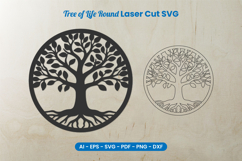 Tree of Life Round Laser Cut SVG Product Image 1