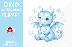 11 Cute Baby Dragon Watercolor Cliparts Set Product Image 6