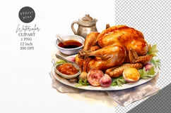 Thanksgiving clipart, Turkey clipart, Autumn clipart, Product Image 1
