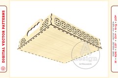 Tray V1 laser cut vector file Glowforge user ready SVG Product Image 5