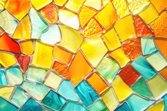Bright Mosaic Stained Glass Colorful Texture Design Product Image 1