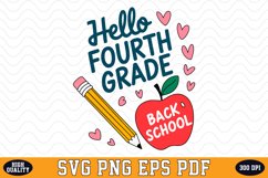 Hello Fourth Grade SVG | Quotes | SVG Cut files Product Image 1