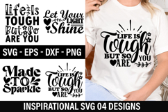 Inspirational SVG Design - Life Is Tough But So Are You Product Image 1
