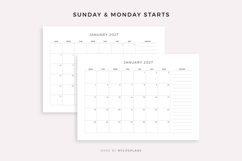 2027 Monthly Planner Landscape, Dated Month on 1 Page Product Image 5