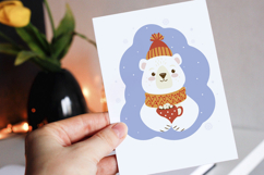 Merry Christmas clipart polar bear. New Year Product Image 2