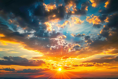 Vibrant Glowing Sunset Sky Scenic Background JPG Product Image 1