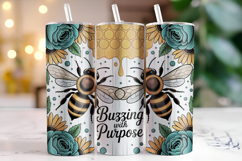 Buzzing with Purpose Tumbler Wrap | Sublimation | Tumblers Product Image 1